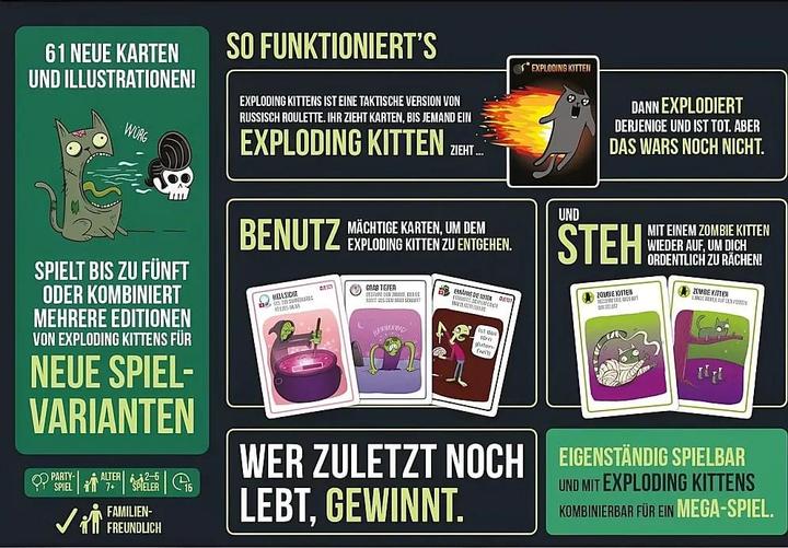 Produktbild Asmodée Zombie Kittens (Deutsch, 2 - 5 Spieler)