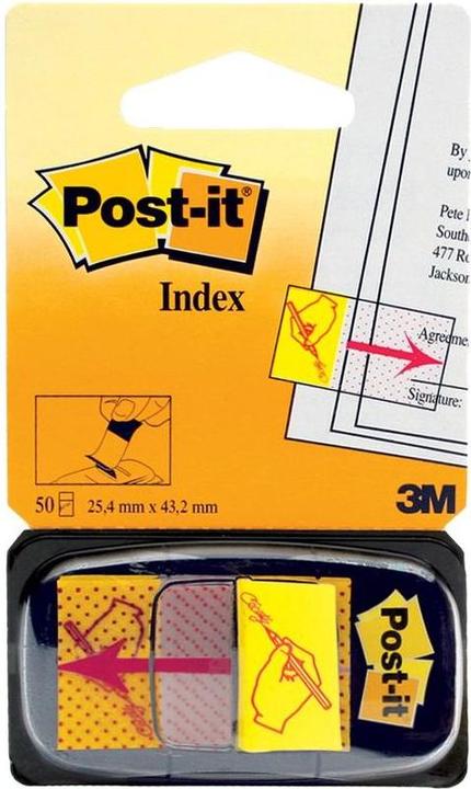 Produktbild Post-it Index Unterschrift (25 x 43 mm)