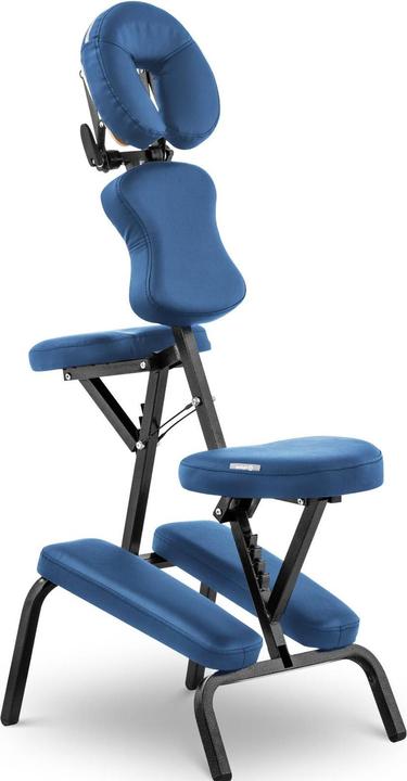 Produktbild Physa Massagestuhl klappbar mobiler Massagehocker Massagen-Stuhl 130 kg blau