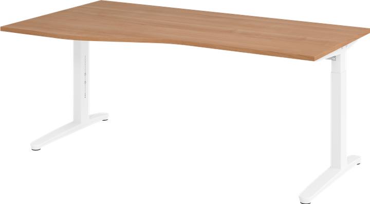 Actual product image Escritorio Schreibtisch C-Fuss 180x100/80cm Nussb/Weiss