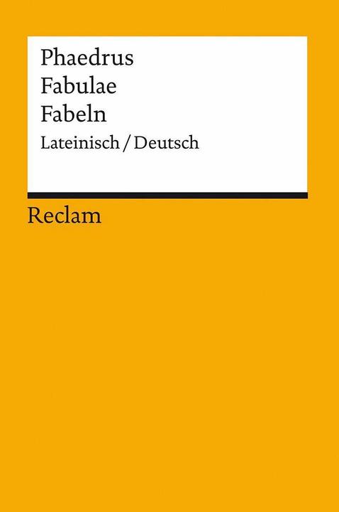 Produktbild Fabulae / Fabeln (Deutsch, Phaedrus, Carolin Ritter, 2023)