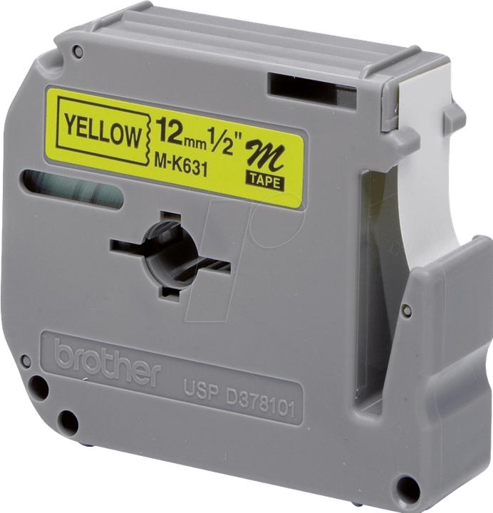 Produktbild Brother M-K631bz (1.20 cm, Gelb, Schwarz)
