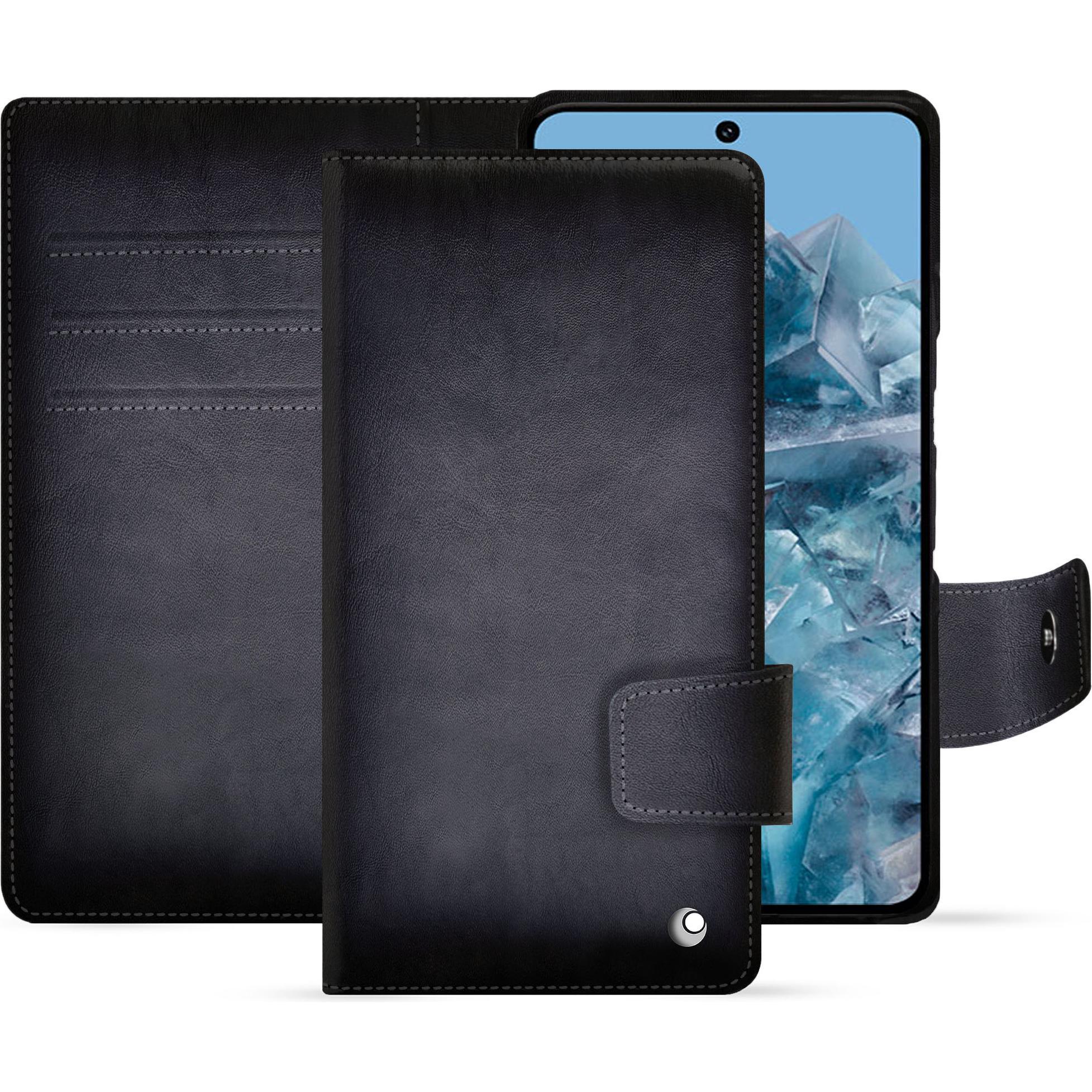 Noreve Lederschutzhülle Google Pixel 8 Pro (Google Pixel 8 Pro), Smartphone Hülle, Grau
