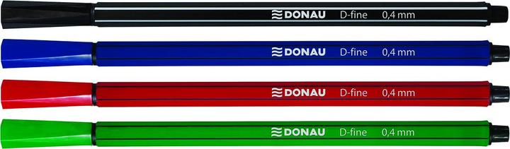 Image du produit Donau Crayon feutre fin, d-fine, 0, 4mm, 4 pièces, couleurs assorties (4x)