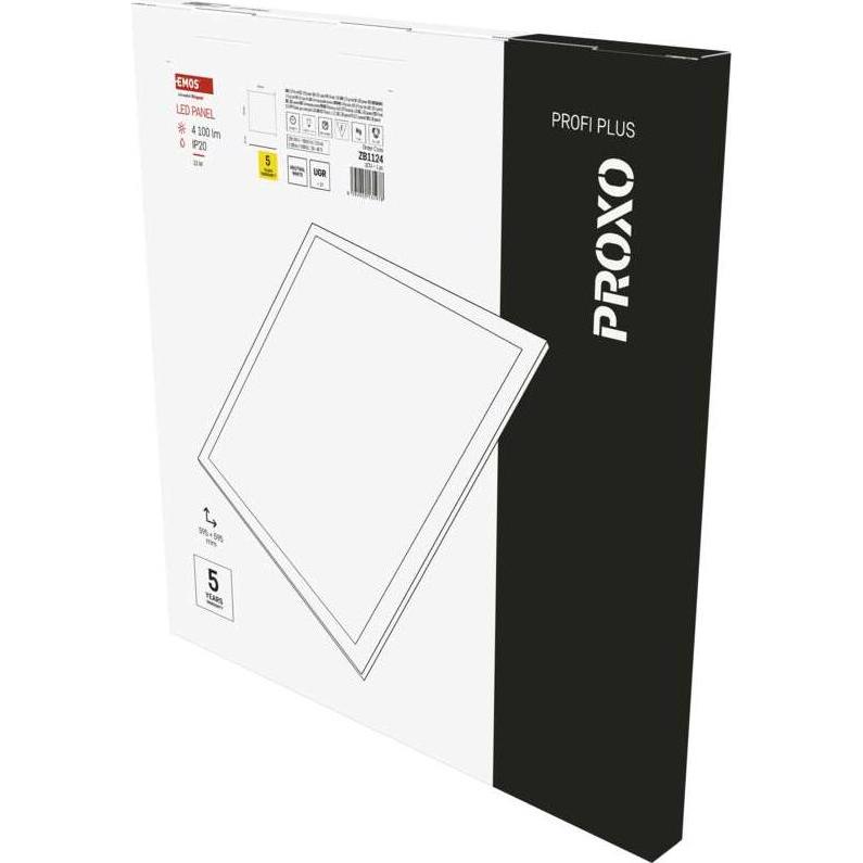 Thumbnail - Emos, Wandleuchte + Deckenleuchte, LED Einbauleuchte PROXO 60x60, quadr., weiss, 33W neutralweiss (4100 lm)