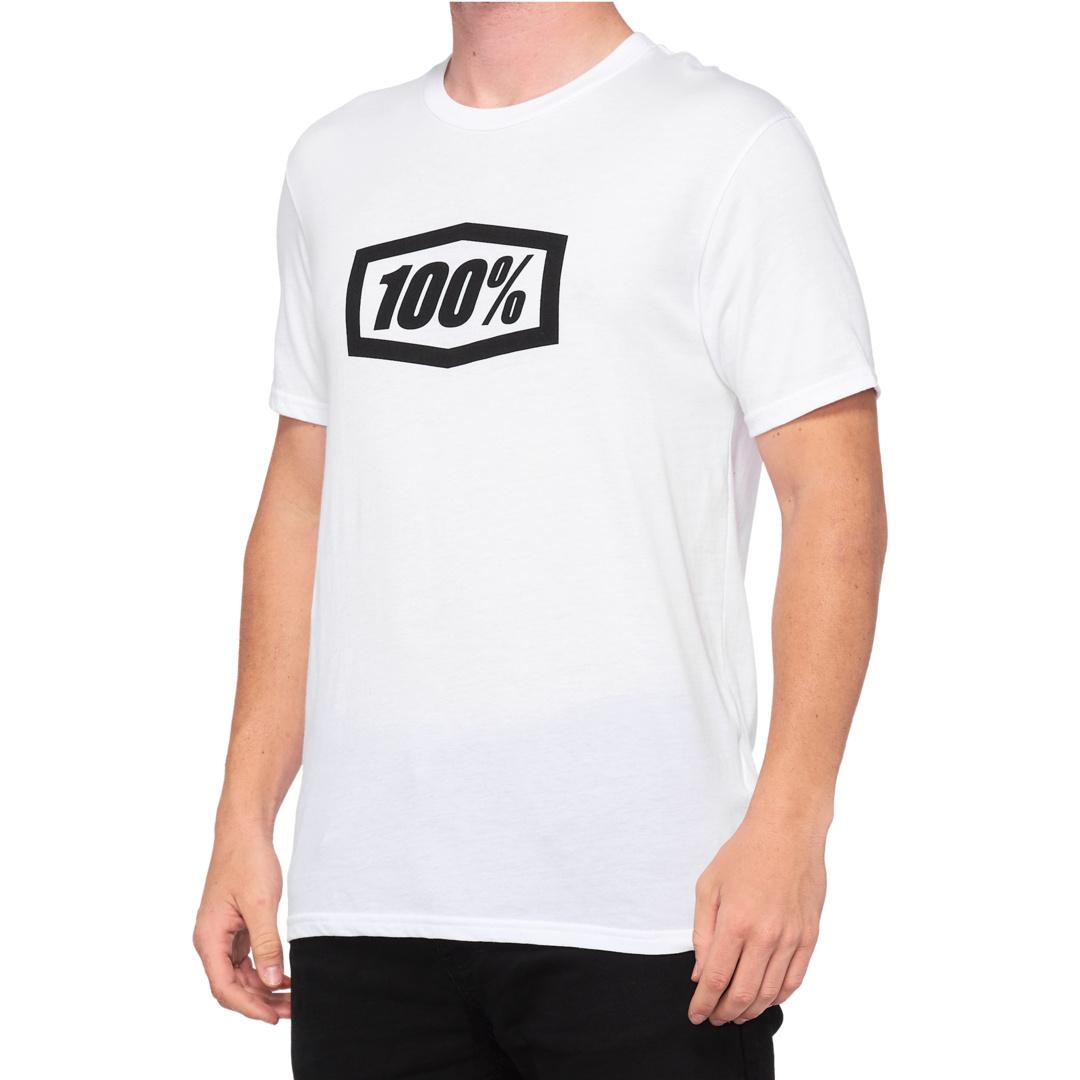 Thumbnail - 100%, Herren, Shirt, Essential, Weiss, (S)
