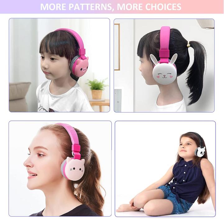 Produktbild Yunseity Kinder-Kopfhörer kleine schwarze Katze mit Mikrofon, Faltbar, Bluetooth