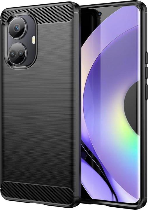Immagine prodotto Hurtel Custodia in carbonio per Realme 10 Pro custodia in silicone flessibile in carbonio nero (Realme 10 Pro)