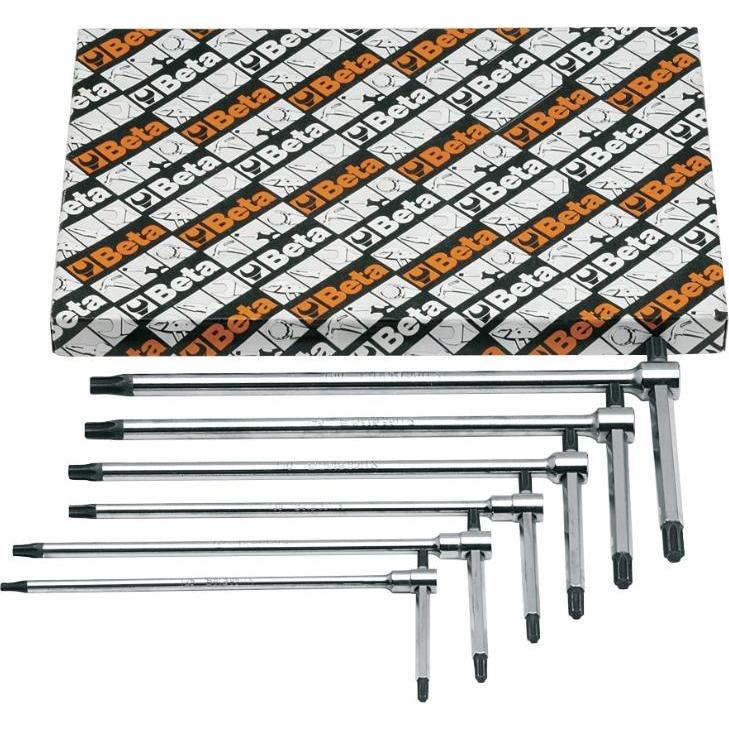 BETA, Chiave esagonale, â€‹6-delig set T sleutels met TorxÂ profiel op drie zijden (art. 951TX) 951TX/S6