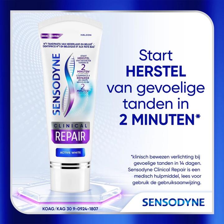 Actual product image Sensodyne Toothpaste Clinical Rapid Active White - Effective Whitening Formula
