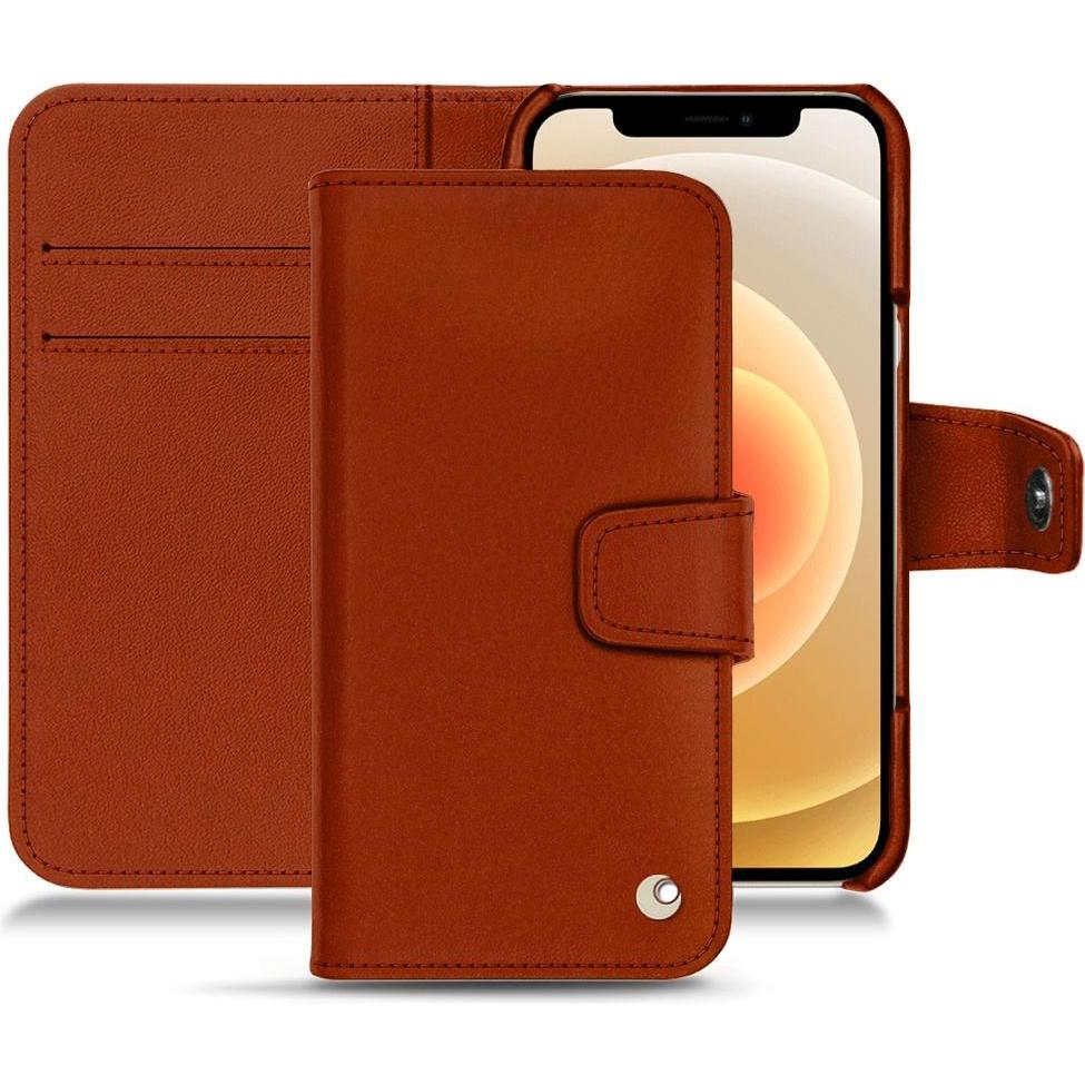 Noreve Lederschutzhülle Wallet (Apple iPhone 12), Smartphone Hülle, Orange