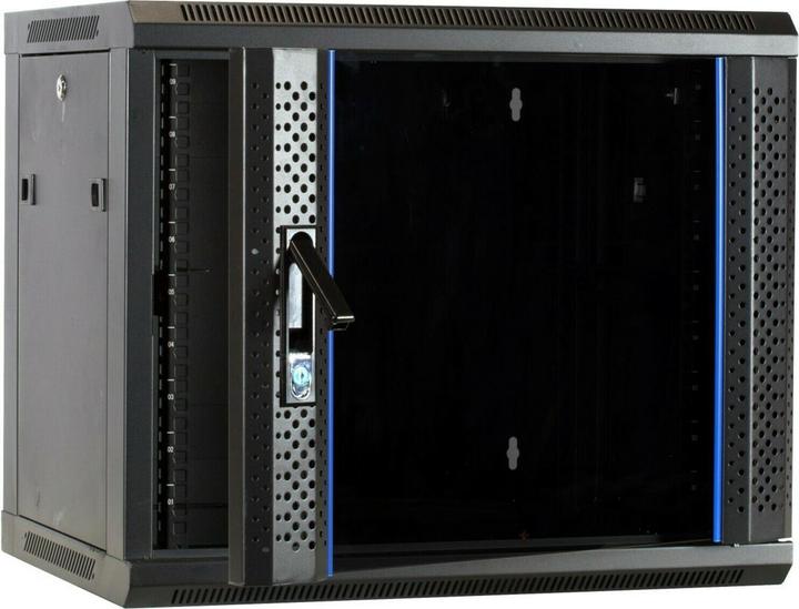 Dsit 9 U server cabinet, wall-mounted housing, with glass door (WxDxH) 600 x 450 x 500 mm (9 RU, 19 inch rack)