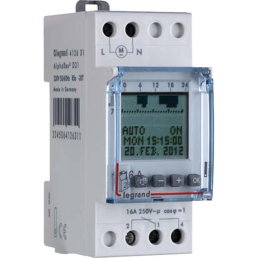 Thumbnail - Legrand, Zeitschaltuhr, AlphaRex³ D21 digitale Wochenzeitschaltuhr