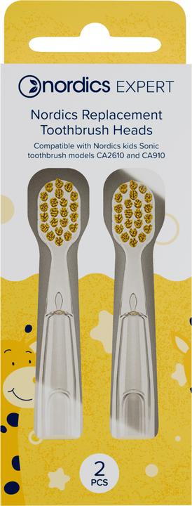 Actual product image Nordics Köpfe für die Schallzahnbürste Ca910 für Kinder, gelb