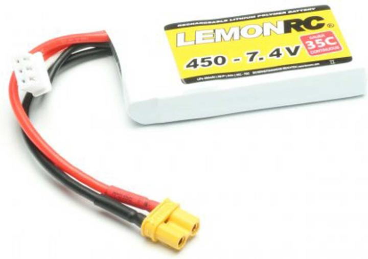 Actual product image Pichler LEMONRC XT 450 - 7.4V (35C) Lipo Battery (7.40 V, 450 mAh)
