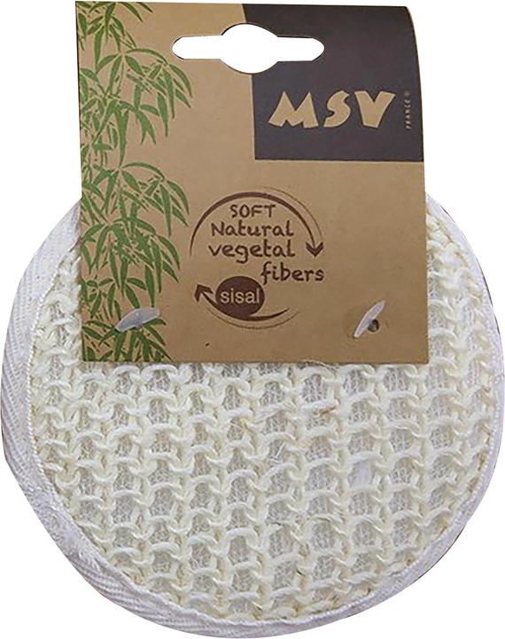 Actual product image MSV Exfoliating Sisal Sponge 15 x 12.5 cm, White