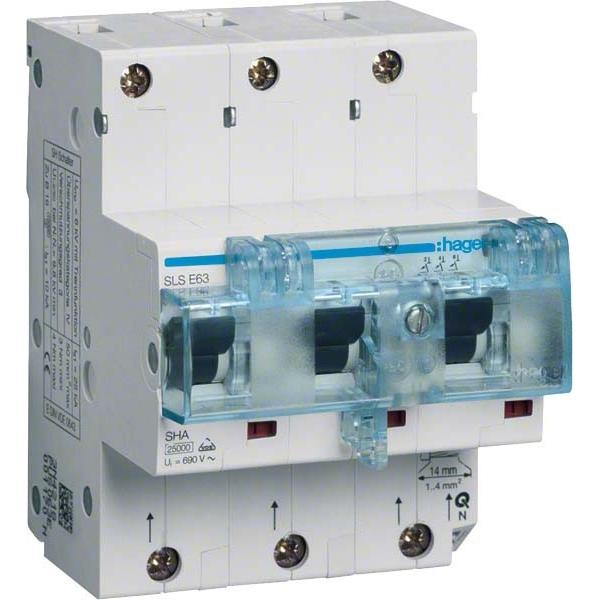 Hager, Schutzschalter, HAG HTN320C SLS Schalter 3 polig Cs-Charakteristik 20A fÃ¼r Hutschienenmontage