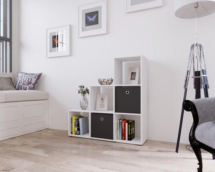 Actual product image VCM Wood stand staircase shelf 6 compartments Nitas (108 x 29 x 105 cm)