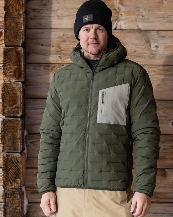 Immagine prodotto The Mountain Studio D-3L Giacca con cappuccio leggero reversibile verde bosco (M, L)