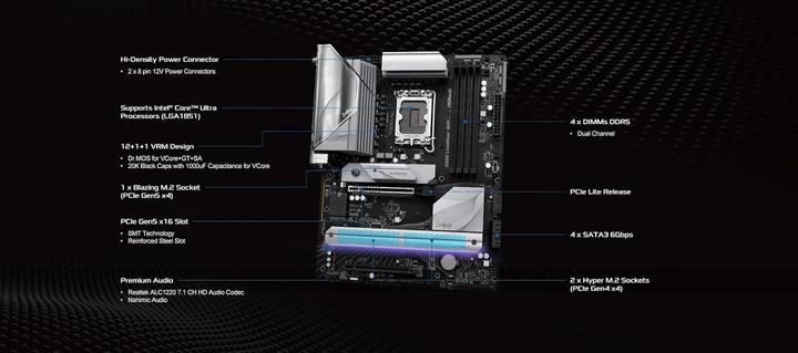 Productafbeelding AsRock B860 LiveMixer WiFi DDR5 Intel S kleinhandel (LGA 1851, Intel B860, ATX)