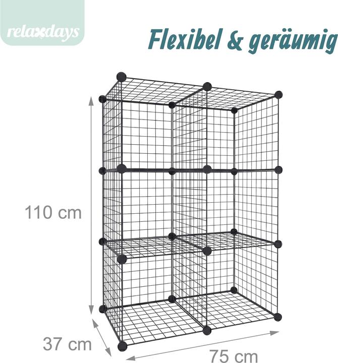 Image du produit Relaxdays étagère modulable (75 x 37 x 110 cm)