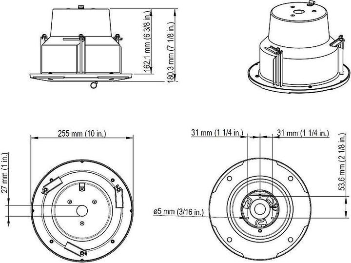 Produktbild Axis Deckeneinbaugehäuse T94A02L (Gehäuse)