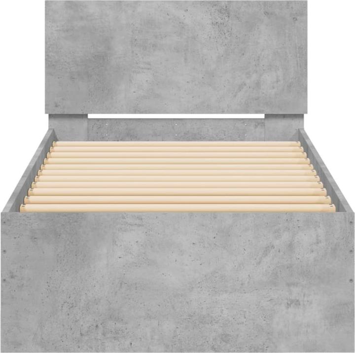 Produktbild VidaXL Bettgestell mit Kopfteil und LED-Leuchten (90 x 190 cm)