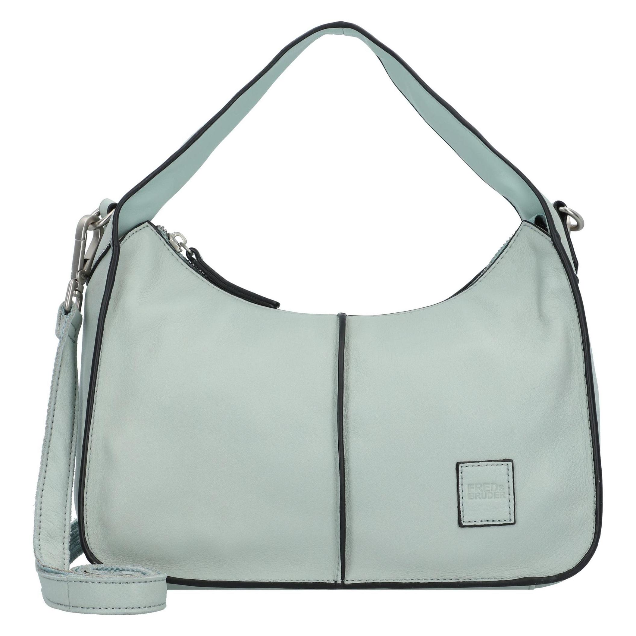 FredsBruder, Damen, Handtasche, Fb Schultertasche Leder 28 Cm, Blau