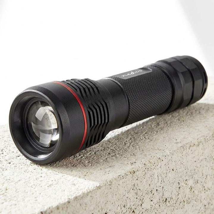 Immagine prodotto Nedis Torcia a LED, alloggiamento in metallo, IPX7, portata luminosa di 200 metri (3 cm, 1000 lm)