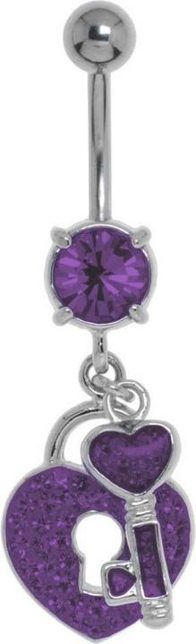 Produktbild Bijouteria Bauchpiercing (Kristall, Messing rhodiniert, Chirurgenstahl 316L)