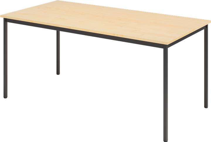 Image du produit Hammerbacher Table de réunion pied carré 160x80cm érable