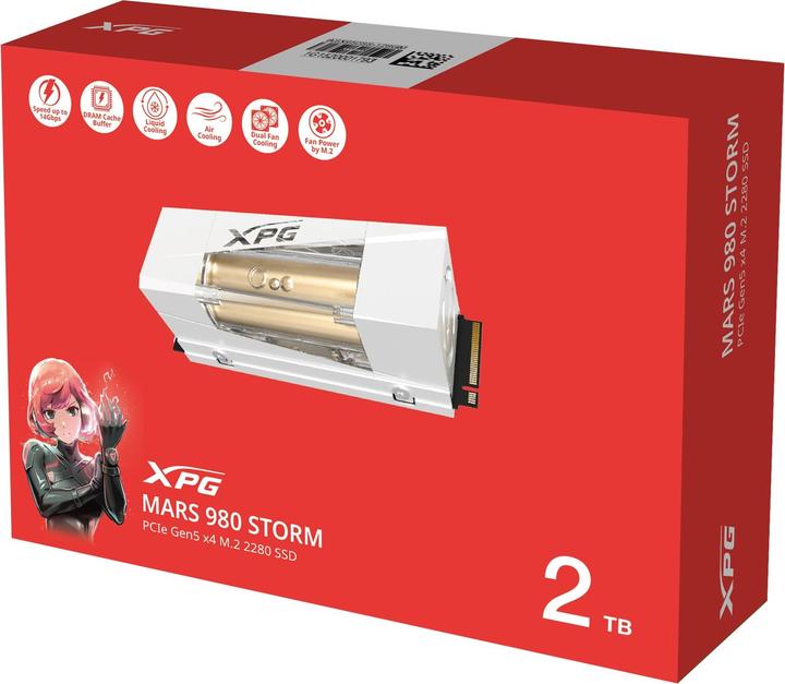 Image du produit Adata SSD 2.0TB XPG MARS 980 STORM M.2 PCI5 (2000 Go, M.2 2280)