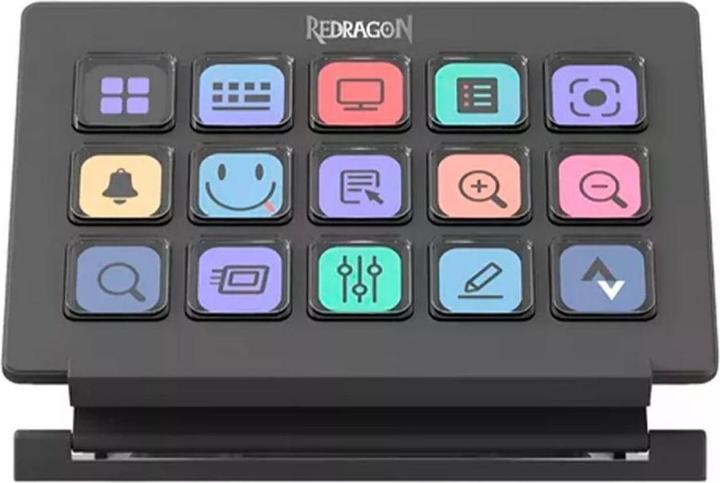 Actual product image Redragon Streamdeck Streamcraft Ss550 Black Buttons LCD Plugins USB Connection