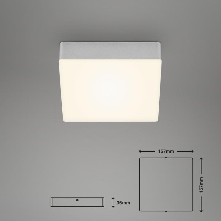 Actual product image Briloner Frameless LED surface mounted light, silver color, 1xLED platinum/11W (1000 lm)