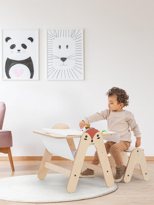 Produktbild MamaToyz Multiaktivitätstisch und Hocker aus MDF (Kindertisch)