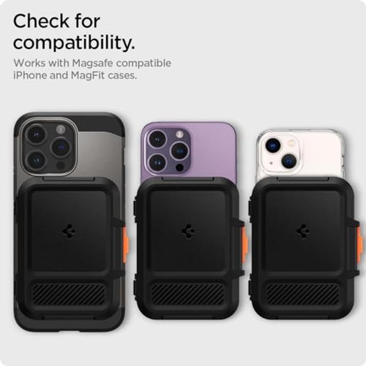 Actual product image Spigen iPhone Lock Fit Wallet with MagSafe - black