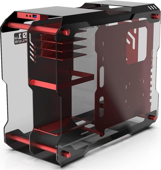 Image du produit Zeaginal ZC01M Plus BlackRed Open ATX PC Case (ATX, mATX, Mini-ITX)