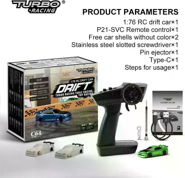 Produktbild Turbo Racing Micro Drift C64