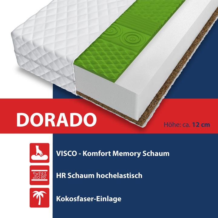 Image du produit Avetoe Matratze 160x200 DORADO HR-Kaltschaum Kokos (160 x 200 cm)