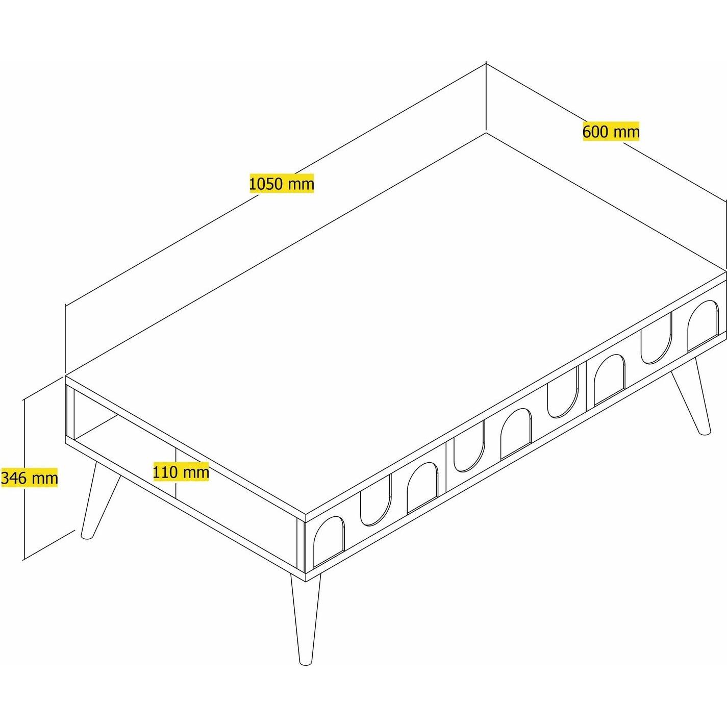 Thumbnail - Hanah Home, Couchtisch + Beistelltisch, Lyon (105 x 60 x 34.6 cm)