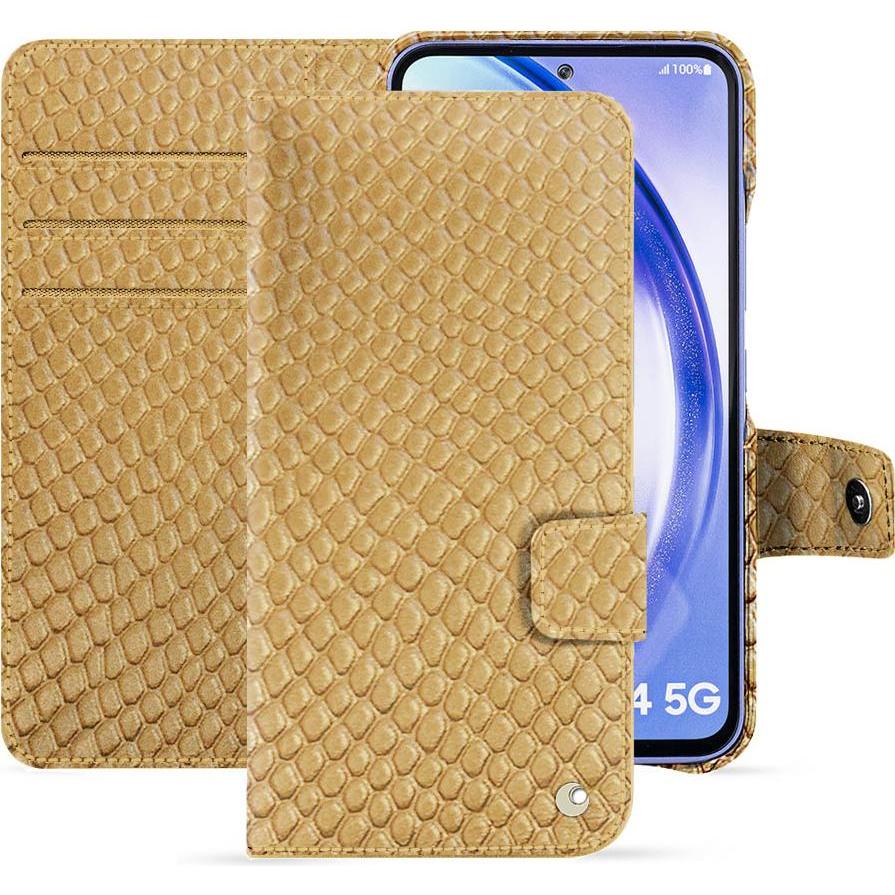 Noreve Lederschutzhülle Samsung Galaxy A54 (Samsung Galaxy A54 5G), Smartphone Hülle, Beige