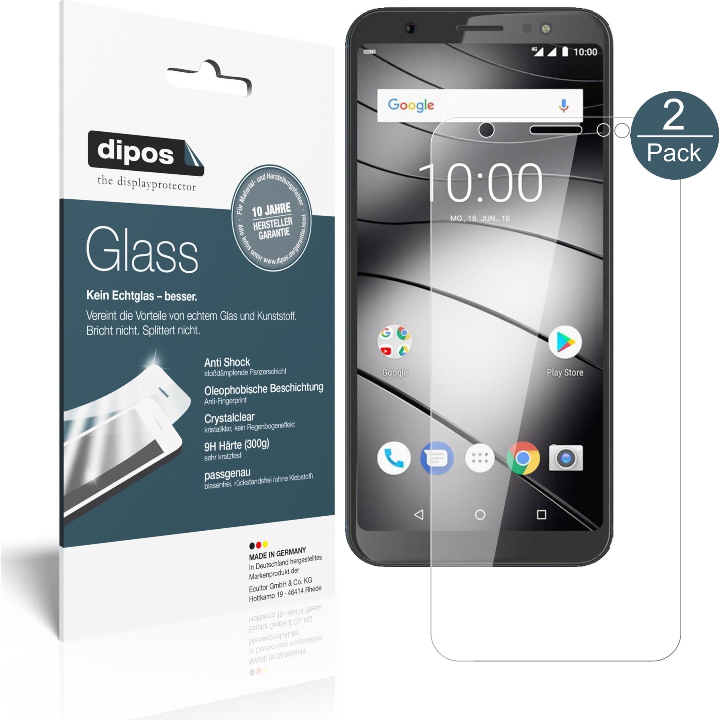 Dipos Displayschutz Anti-Shock (1 Stück, Gigaset GS185), Smartphone Schutzfolie, Transparent