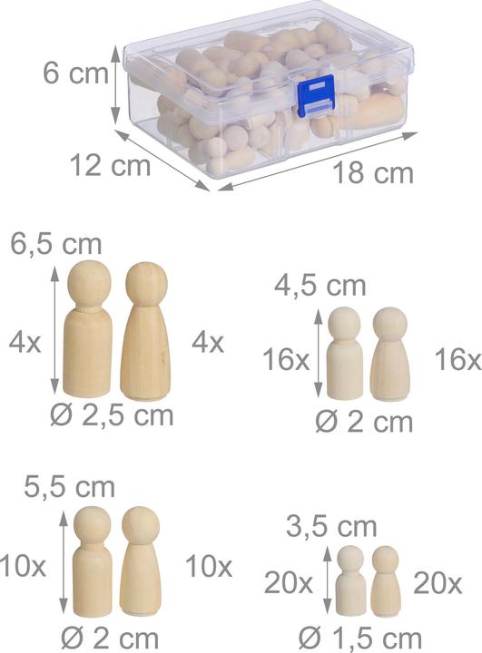 Produktbild Relaxdays Holzfiguren