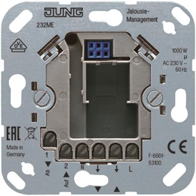 JUNG UP Motor-Steuerungs-Einsatz 232ME Universal 230V, Taster + Schalter