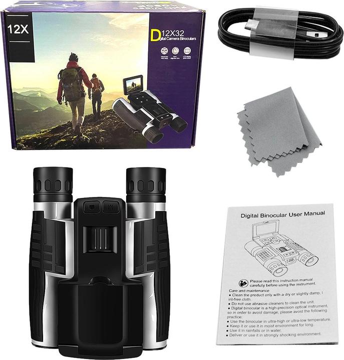 Produktbild Wellcraft Feldstecher mit Kamera und Display (12 x, 32 mm)