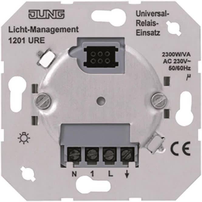 JUNG Relais-Einsatz 1201URE N-Leiter erford. bis 2300W, Taster + Schalter