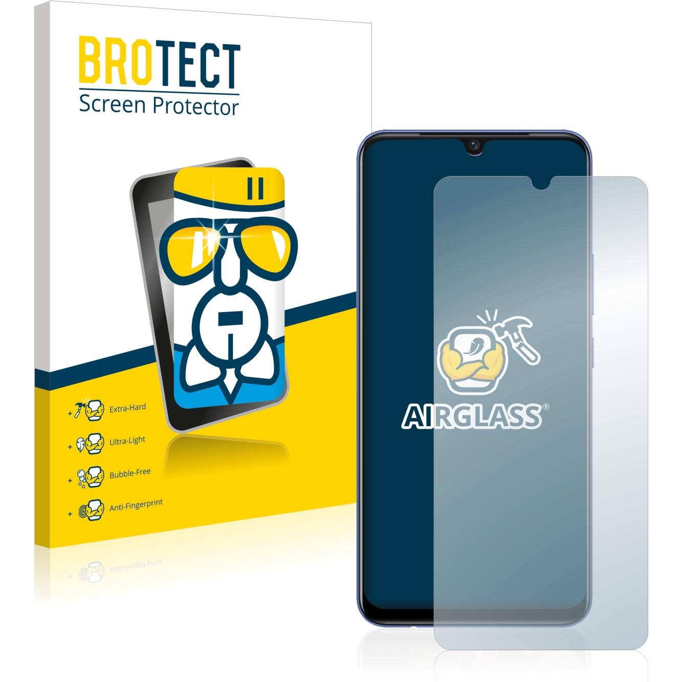 BROTECT AirGlass Panzerglasfolie (1 Stück, vivo V21 5G), Smartphone Schutzfolie, Transparent