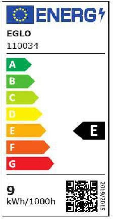 Etichetta energetica EGLO Illuminante (E27, 9 W, 1055 lm, 1 x, E)