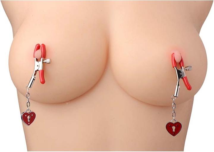 Produktbild Master Series MS Charmed Heart Padlock Nipple Clamps