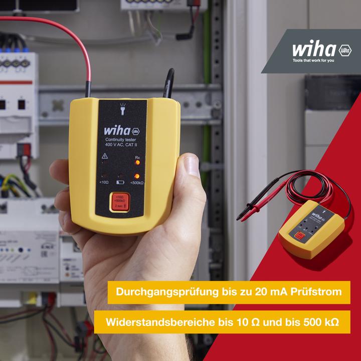Productafbeelding Wiha Continuïteitstester tot 400 V AC, CAT II, incl. 2x AAA batterijen (CAT II 600V)